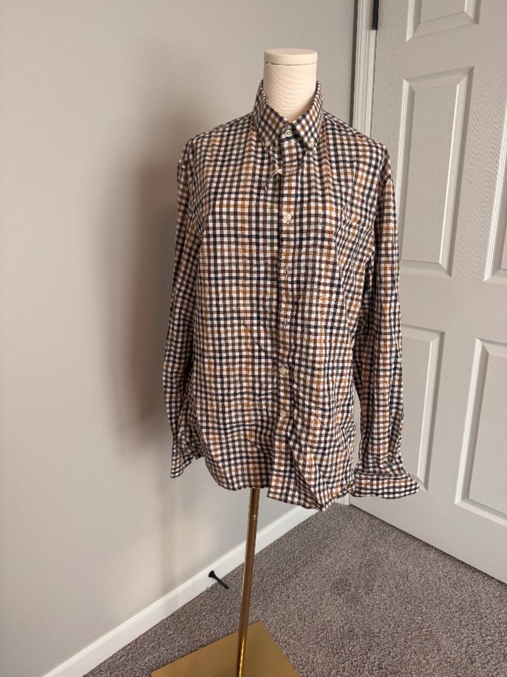 P.S.A. Bank 1905 Men’s Tailored Fit Check Shirt Large NWOT